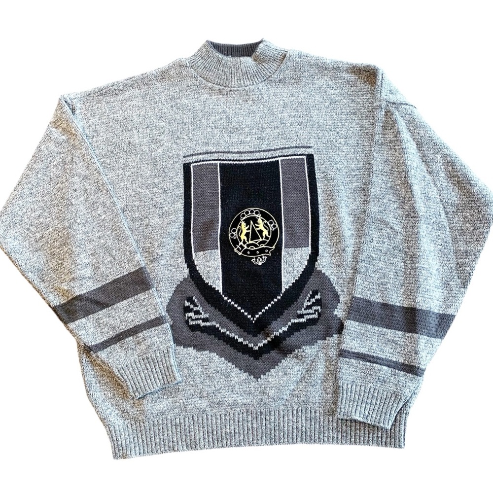 SEARS | Men’s Knit Sweater Vintage 80’s Royal Crest Sweater Size Large